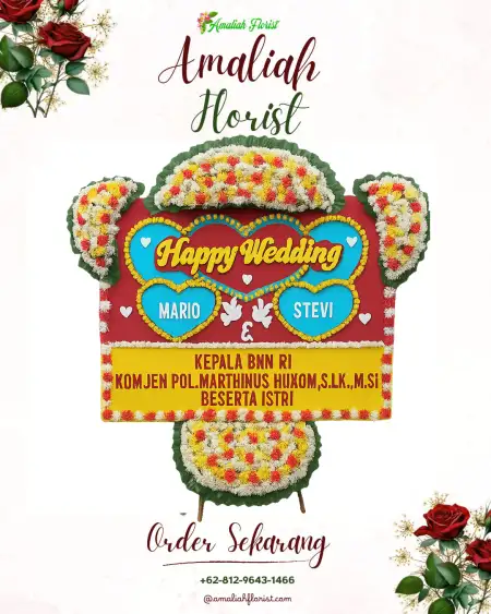 Papan Bunga Pernikahan Linge